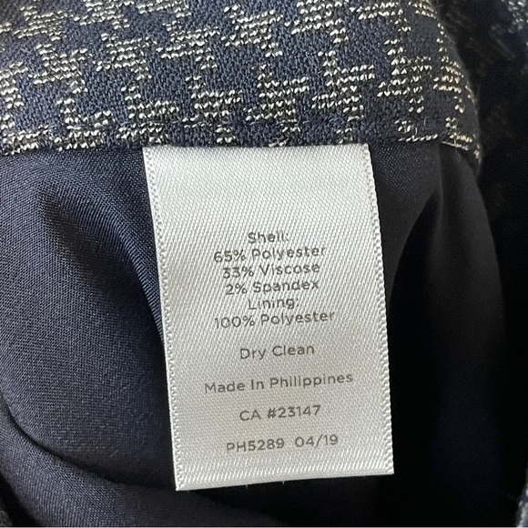 Talbots Navy Gray Houndstooth Chatham Ankle Pants 10 - Picture 7 of 7